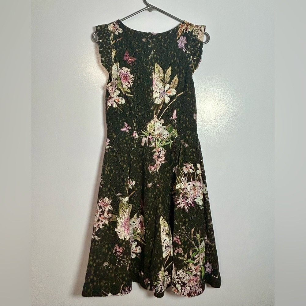 Eri + Ali Anthropologie Nevaeh Floral Lace Fit & Flare Dress Size 6 - Picture 9 of 11
